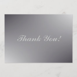 Eenvoudig script - bruiloft zilver Hartelijk dank  Kaart
