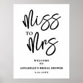 Eenvoudig Script Bruiloftsshower Welkomstbord Poster (Voorkant)