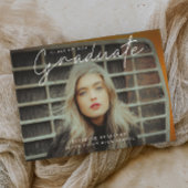 Eenvoudig Script Budget Foto Afstuderen Uitnodigin