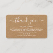 Eenvoudig script Business - Hartelijk dank Klantenkaartje (Voorkant)