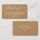 Eenvoudig script Business - Hartelijk dank Klantenkaartje (Voorkant / Achterkant)