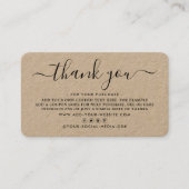 Eenvoudig script Business - Hartelijk dank Klantenkaartje (Voorkant)