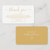 Eenvoudig script Business - Hartelijk dank Klantenkaartje (Voorkant / Achterkant)