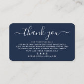 Eenvoudig script Business - Hartelijk dank Klantenkaartje (Voorkant)