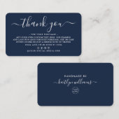 Eenvoudig script Business - Hartelijk dank Klantenkaartje (Voorkant / Achterkant)