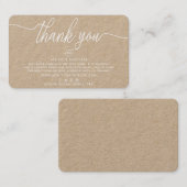 Eenvoudig script Business - Hartelijk dank Visitekaartje (Voorkant / Achterkant)