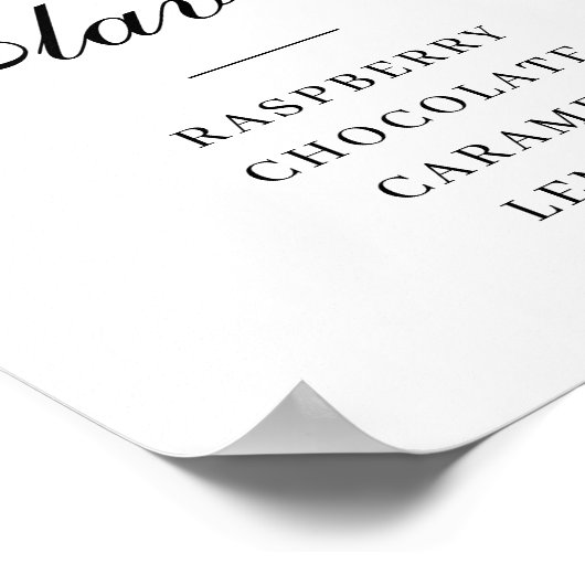 eenvoudig script Cake smaken teken Poster (Hoek)