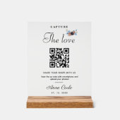 Eenvoudig script Capture the Love QR-code Acryl Bord (Voorkant)