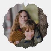 Eenvoudig script Cherish 2 foto kerstvakantie Ornament Kaart (Achterkant)