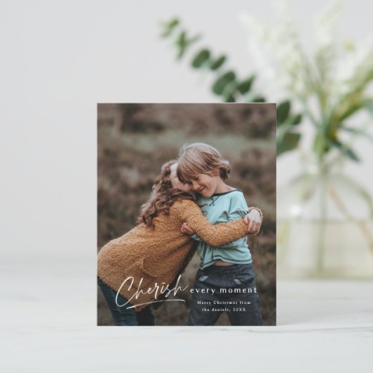 Eenvoudig script Cherish Photo Budget Kerstmis Kaa (Staand voorkant)