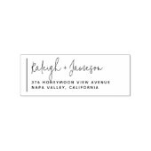 Eenvoudig script Chic Typography Couple Names Wedd Rubberstempel (Afrduk)