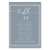 Eenvoudig Script Classic Trouwtafelnummer Kaart (Voorkant)