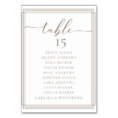 Eenvoudig Script Classic Trouwtafelnummer Kaart (Achterkant)