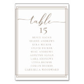 Eenvoudig Script Classic Trouwtafelnummer Kaart (Voorkant)