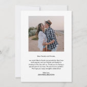 Eenvoudig Script Classy Wedding Photo Dank u Bedankkaart (Achterkant)