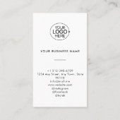 Eenvoudig script Contact met ons Logo QR-code toev Visitekaartje (Achterkant)