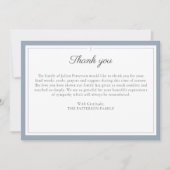 Eenvoudig script Cross Funeral Photo Dank je kaart (Voorkant)