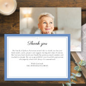 Eenvoudig script Cross Funeral Photo Dank je kaart