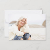 Eenvoudig script Cross Photo begrafenis Bedankkaart (Achterkant)