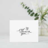 Eenvoudig Script Cute Heart Dank u Briefkaart (Staand voorkant)