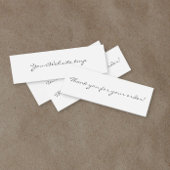 Eenvoudig script Dank u voor uw Order Mini Contactkaartje