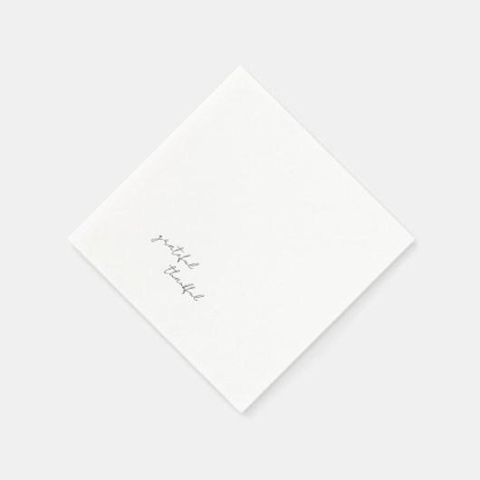 Eenvoudig script dankbare cocktail servet (Hoek)