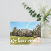 Eenvoudig script dat we hebben verplaatst met Foto Aankondigingskaart (Staand voorkant)