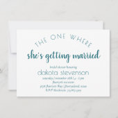 Eenvoudig script | Degene waar ze gaat trouwen Kaart (Voorkant)