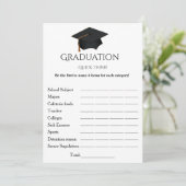 Eenvoudig script denk snel afstuderen partij spel kaart (Staand voorkant)