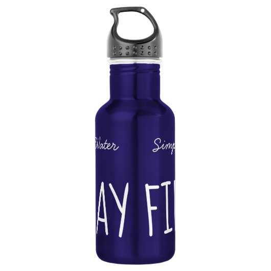 Eenvoudig Script Detox Hydration 18oz. Waterfles (Achterkant)