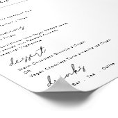 Eenvoudig script diner menu voor elke gelegenheid poster (Hoek)