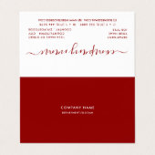 Eenvoudig script - Dubbele rood- en witlogo Visitekaartje (Buitenkant ongevouwen)