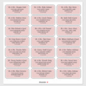 Eenvoudig Script Dusty Pink Guest Adresetiketten Sticker (Vel)