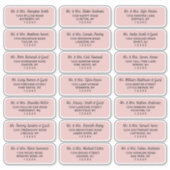 Eenvoudig Script Dusty Pink Guest Adresetiketten Sticker (Voorkant)