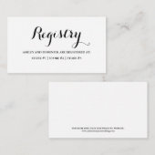 Eenvoudig script e legant Rustic Wedding Registry Informatiekaartje (Voorkant / Achterkant)