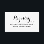Eenvoudig script e legant Rustic Wedding Registry Informatiekaartje<br><div class="desc">Eenvoudige Elegant Rustic Script Wedding Registry Enclosure Card met Website voor Uitnodiging - Voel vrij om deze eenvoudige trouwbijsluitkaart te personaliseren en aan te passen. Bewerk opties.</div>