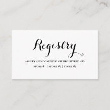 Eenvoudig script e legant Rustic Wedding Registry