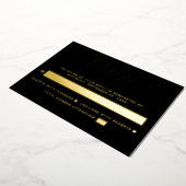 Eenvoudig script - Echte Folie - Bindende RSVP Folie Uitnodiging (Gedraaid)