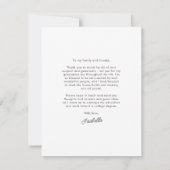 Eenvoudig script één foto afstuderen bedankkaart (Achterkant)