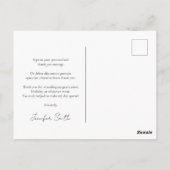 Eenvoudig script één foto Hartelijk dank Briefkaart (Achterkant)