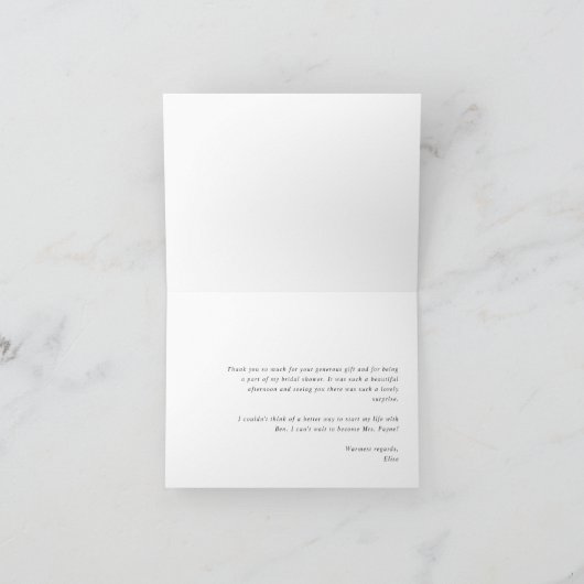 Eenvoudig script | Elegant gepersonaliseerd Bedankkaart (Binnen)