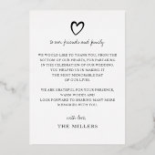 Eenvoudig script elegant handgeschreven foto bruil folie uitnodiging (Achterkant)