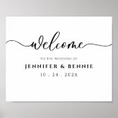 Eenvoudig script elegant minimalist modern Welkom Poster (Voorkant)