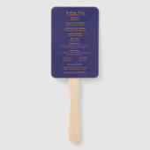Eenvoudig script Elegant Paarse gouden bruiloft pr Handwaaier (Achterkant)