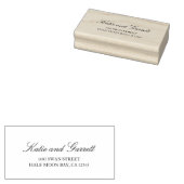 Eenvoudig Script Elegant Trouw Retouradres Rubberstempel (Gestempeld)