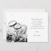 Eenvoudig script Elegant Wedding Dank u Foto Kaart (Achterkant)