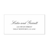 Eenvoudig Script Elegant Weduwadres Rubberstempel (Afrduk)