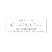 Eenvoudig Script Elegant Weduwadres Zelfinktende Stempel (Design)