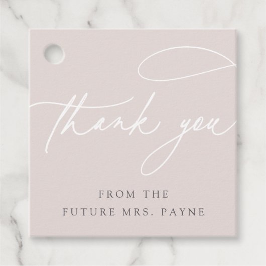 Eenvoudig script | Elegante gepersonaliseerde dank Bedankjes Labels (Voorkant)
