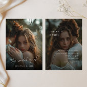 Eenvoudig script Elegante moderne bruiloft foto ov Kaart